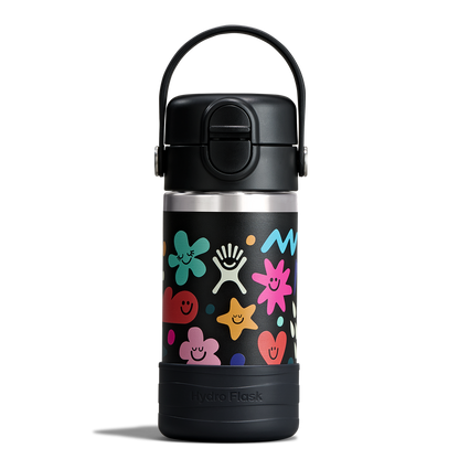 12oz (354mL) Kids Bottle with Straw Lid and Boot