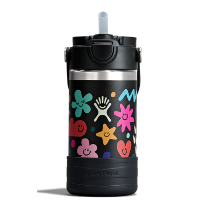 12oz (354mL) Kids Bottle with Straw Lid and Boot