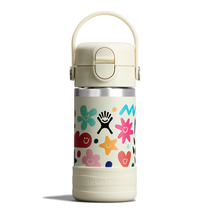 12oz (354mL) Kids Bottle with Straw Lid and Boot