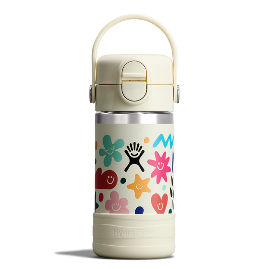 12oz (354mL) Kids Bottle with Straw Lid and Boot