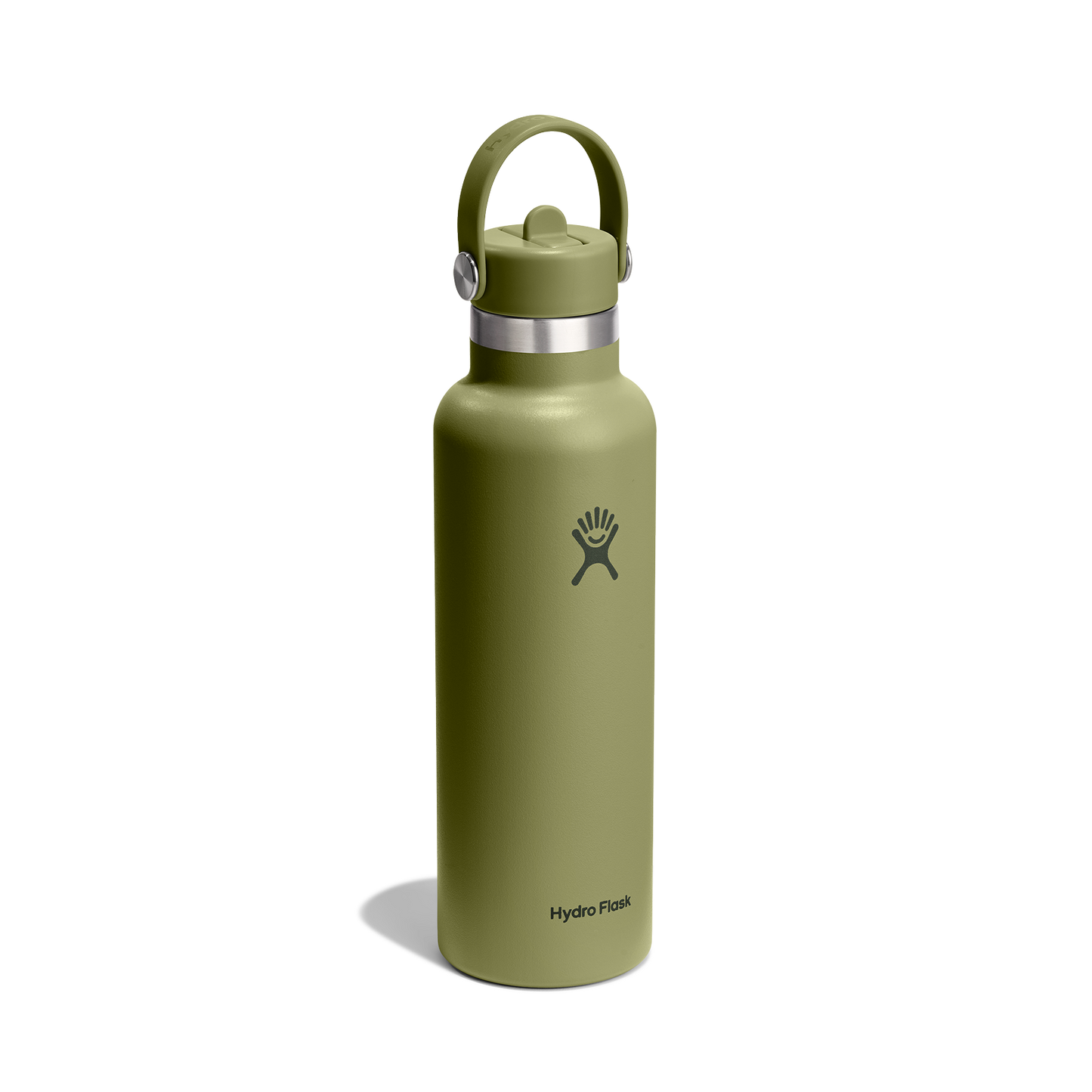 21oz (621mL) Standard Mouth Flex Straw Cap - Palmer Green