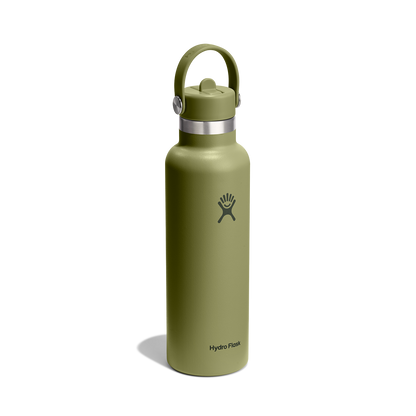 21oz (621mL) Standard Mouth Flex Straw Cap - Palmer Green
