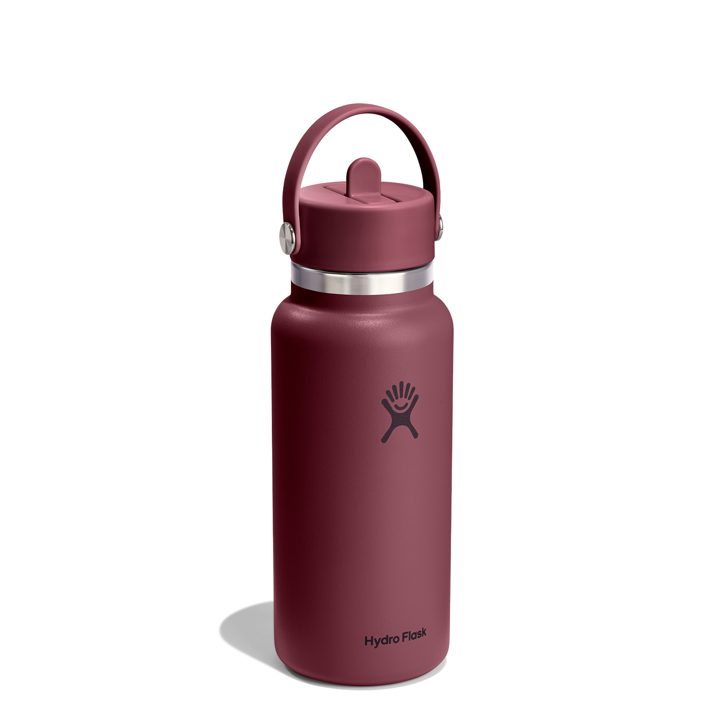 32oz (946mL) Wide Mouth Flex Straw Cap - Burgundy