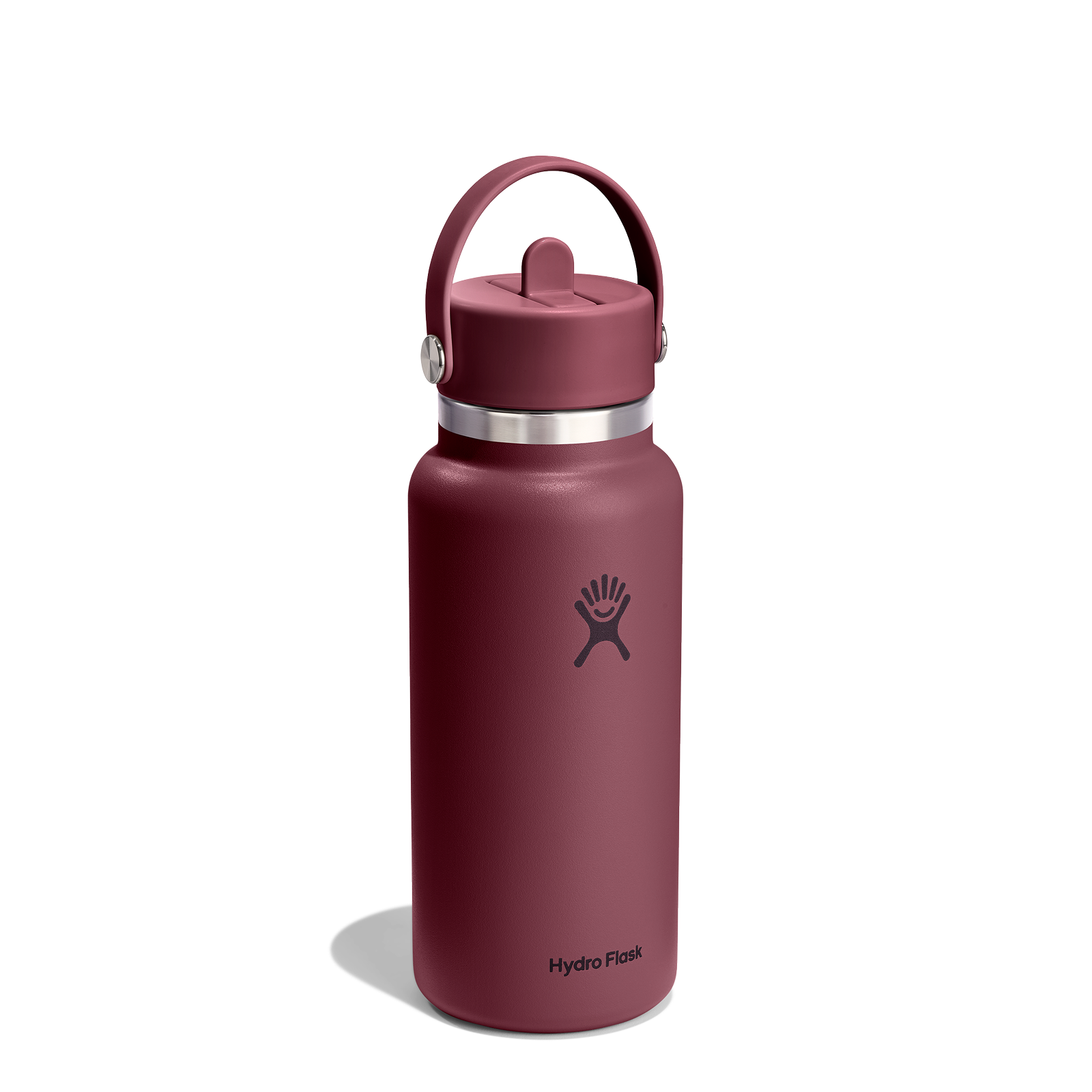 32oz (946mL) Wide Mouth Flex Straw Cap - Burgundy