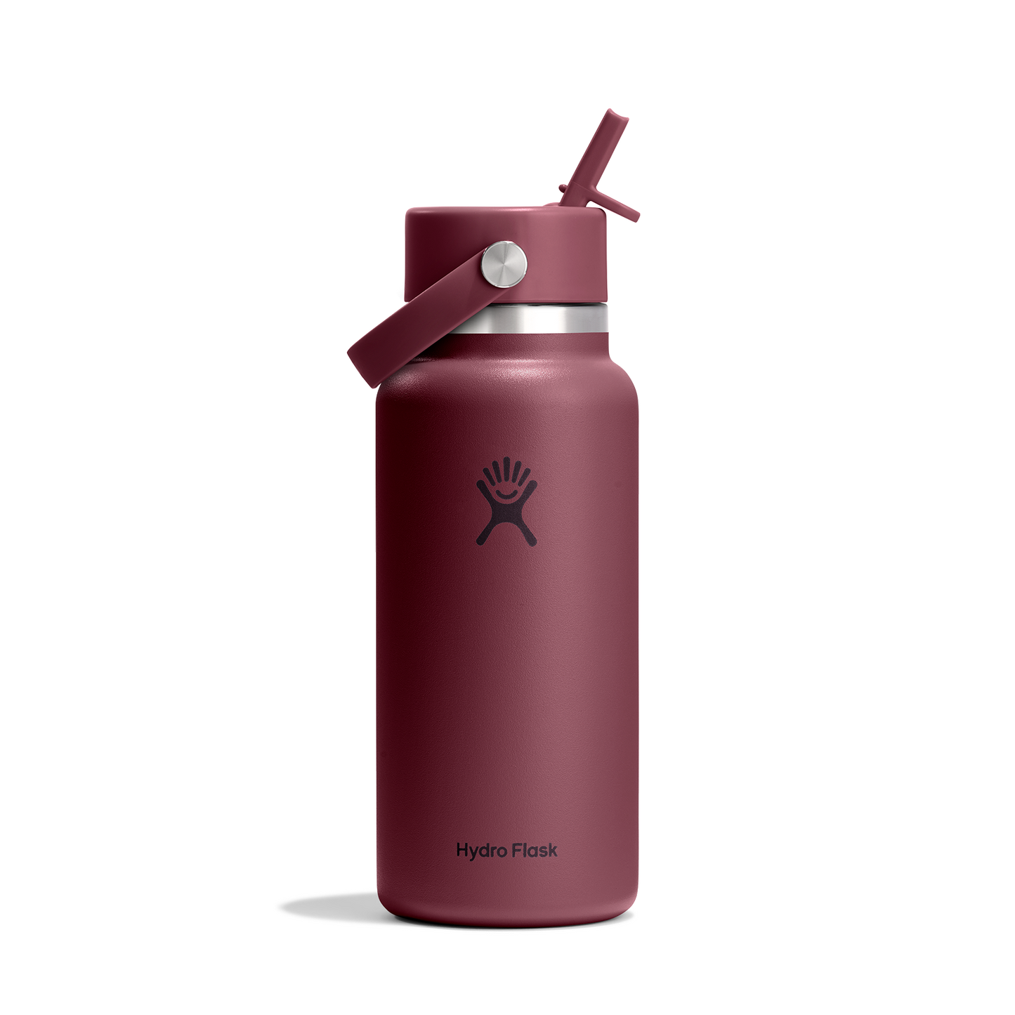 32oz (946mL) Wide Mouth Flex Straw Cap - Burgundy