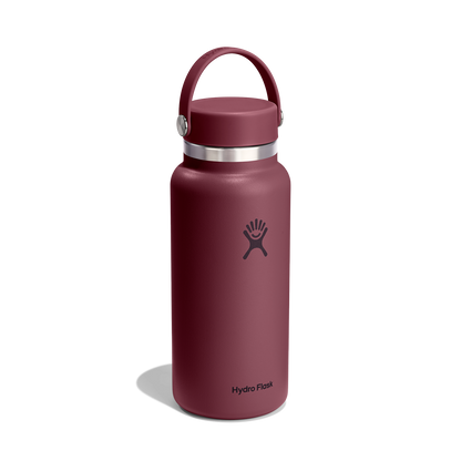 32oz (946mL) Wide Mouth Flex Cap - Burgundy