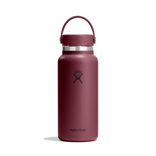 32oz (946mL) Wide Mouth Flex Cap - Burgundy