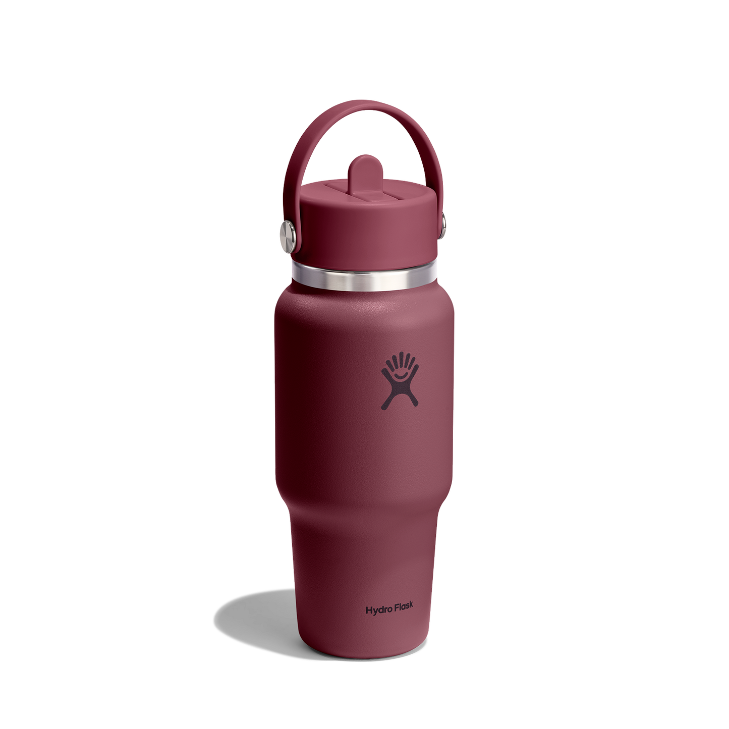 24oz (709mL) Wide Mouth Flex Straw Travel Bottle - Burgundy