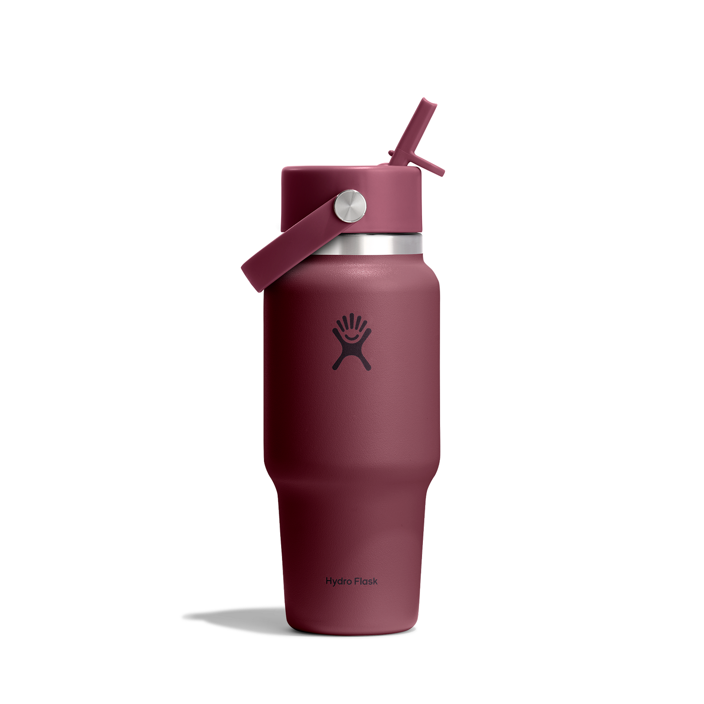 24oz (709mL) Wide Mouth Flex Straw Travel Bottle - Burgundy
