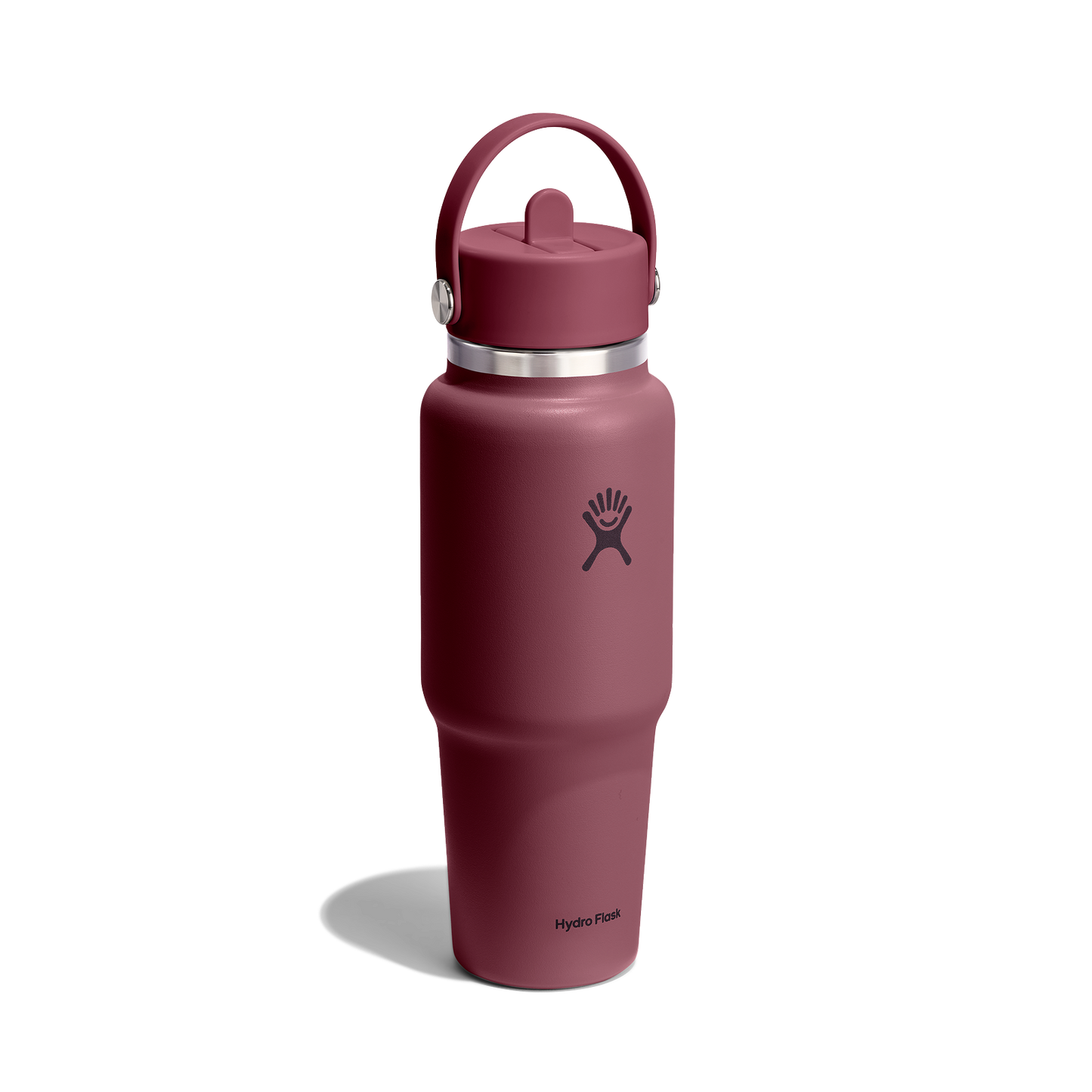 32oz (946mL) Wide Mouth Flex Straw Travel Bottle - Burgundy