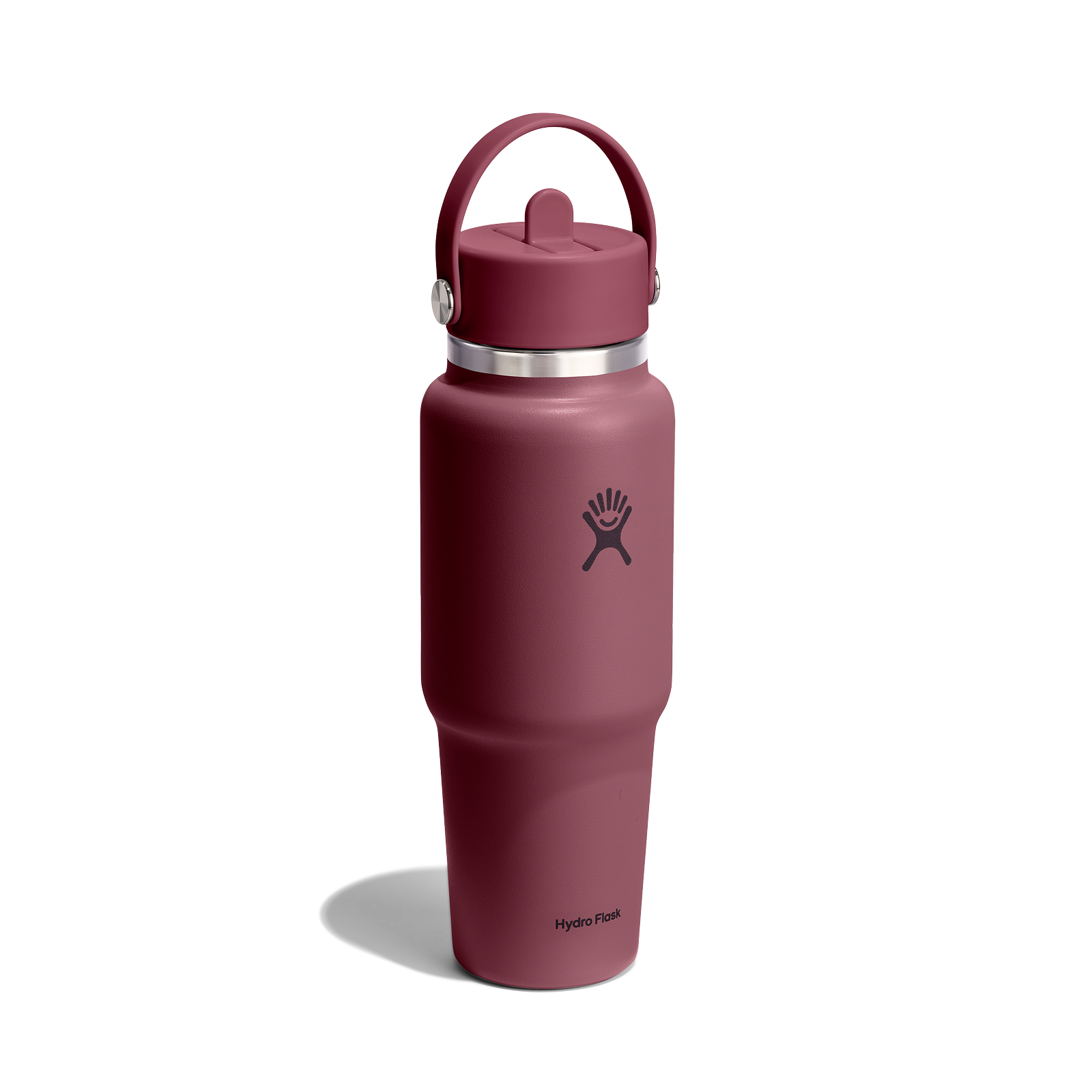 32oz (946mL) Wide Mouth Flex Straw Travel Bottle - Burgundy